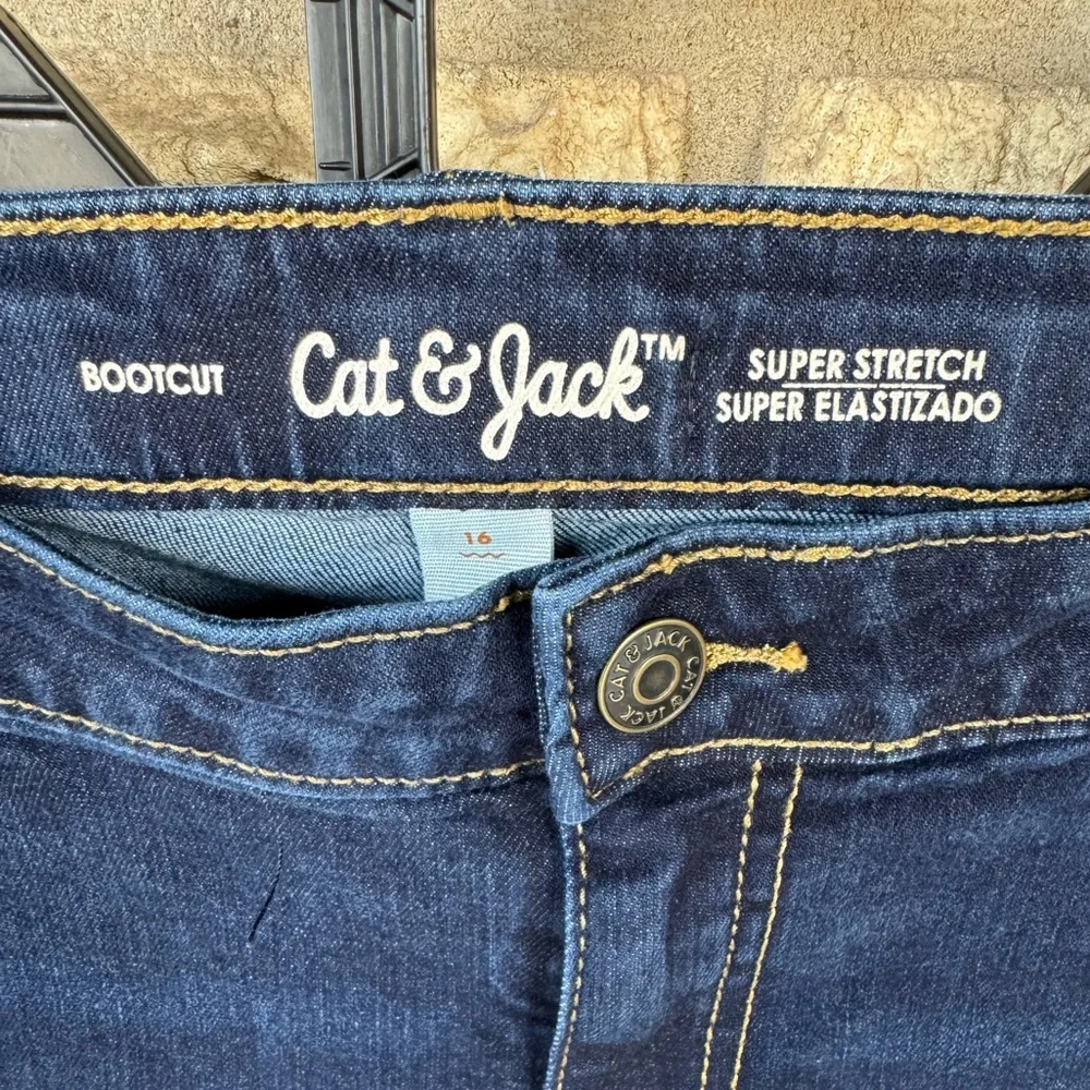 Cat & Jack Bootcut Denim Blue Jeans Size 16